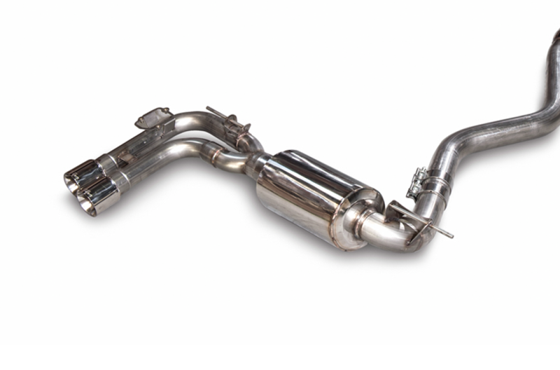 AWE Tuning BMW F3X N20/N26 328i/428i Touring Edition Exhaust Quad Outlet - 80mm Chrome Silver Tips thumbnail 4