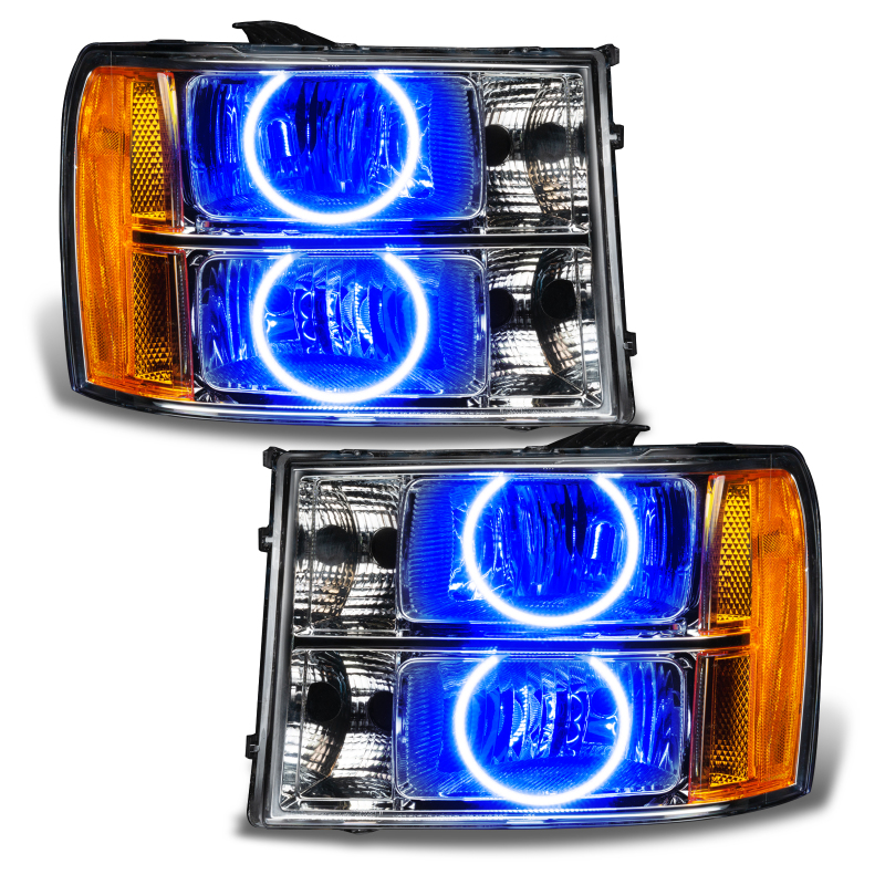 Oracle Lighting 07-13 GMC Sierra Pre-Assembled LED Halo Headlights - Blue thumbnail 3