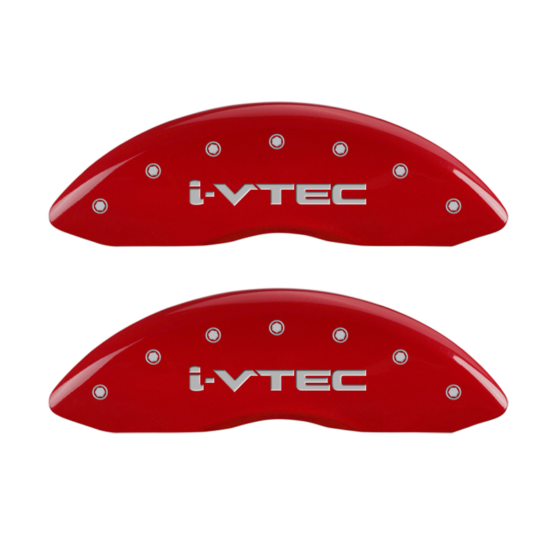 MGP 4 Caliper Covers Engraved Front & Rear i-Vtec Red finish silver ch thumbnail 4