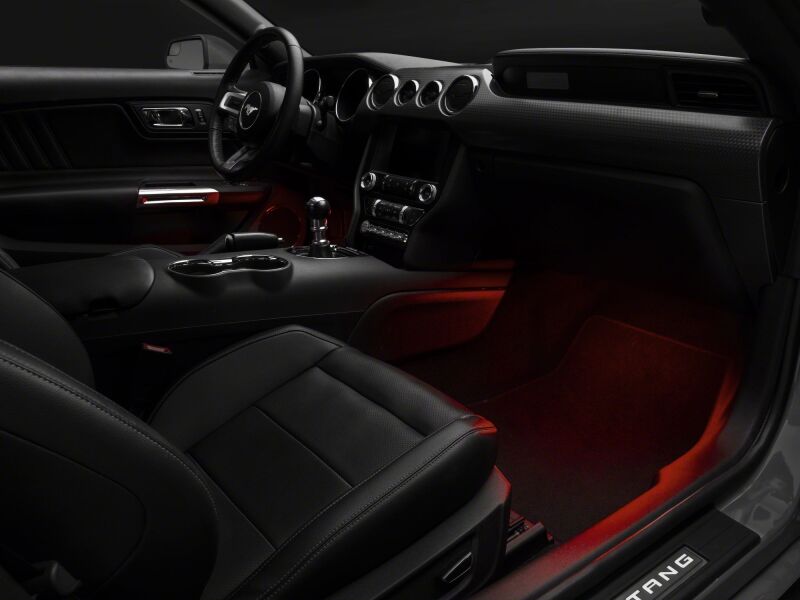 Raxiom 15-23 Ford Mustang LED Footwell Lighting Kit- Red thumbnail 2
