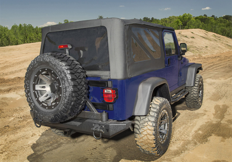Rampage 04-06 Jeep Wrangler(TJ) Unlimited OEM Replacement Soft Upper Doors - Black Denim thumbnail 2