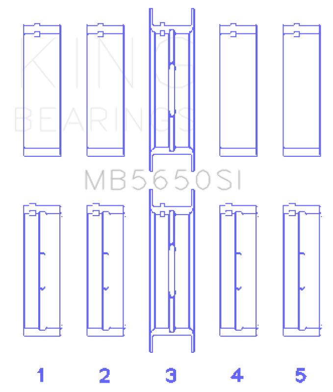 King Engine Bearings Ford 370/429/460 16B OHV Main Bearing Set thumbnail 3