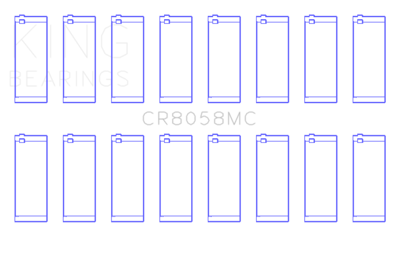 King Engine Bearings Ford Mod Motor 6.2L V8 (Size +0.25mm) Connecting Rod Bearing Set thumbnail 3