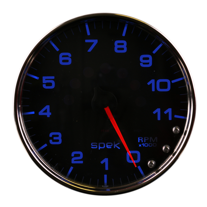 Autometer Spek-Pro Gauge Tachometer 5in 11K Rpm W/Shift Light & Peak Mem Black/Chrome thumbnail 8