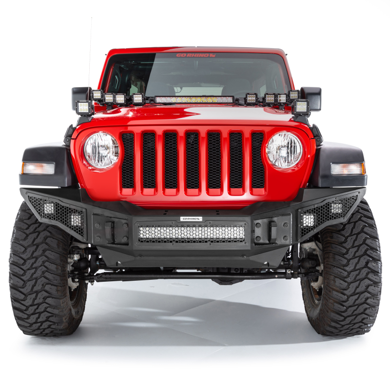Go Rhino 07-20 Jeep Wrangler JL/JLU/JK/JKU/Gladiator JT Rockline Full Width Bumper thumbnail 4