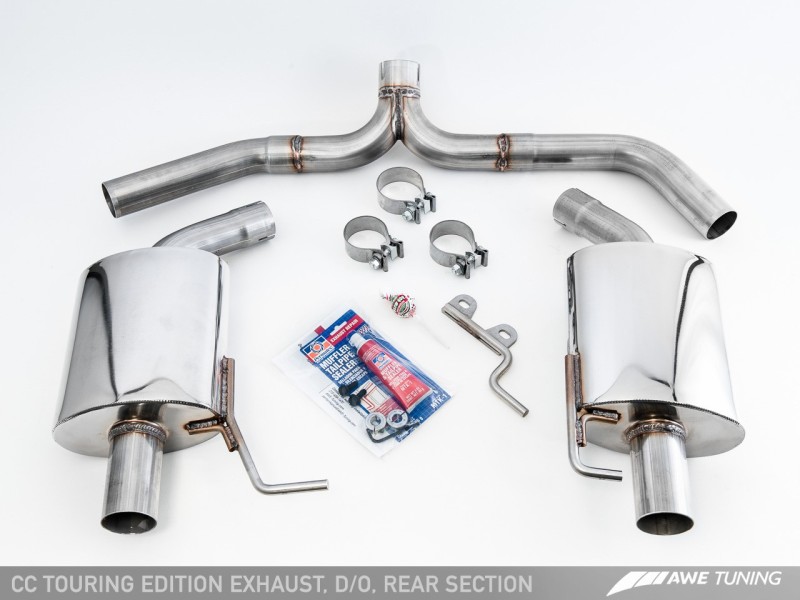 AWE Tuning VW CC Touring Edition Exhaust Dual Outlet - Chrome Silver Tips thumbnail 6