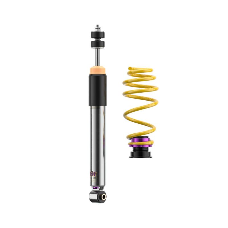 KW Variant 3 Coilover Kits 35230045 Kits, 3, 1.2 - 2.3 in. Lowered Front, 1.4 - 2.1 in. Lowered Rear, Shocks, Yellow Powdercoated Springs, Ford, Kit thumbnail 7