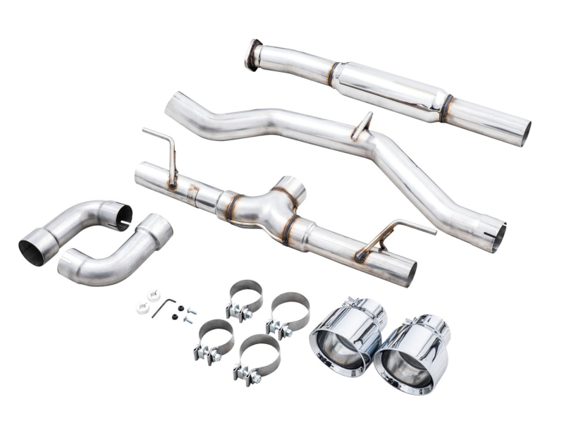 AWE Tuning Subaru BRZ/ Toyota GR86/ Toyota 86 Track Edition Cat-Back Exhaust- Chrome Silver Tips