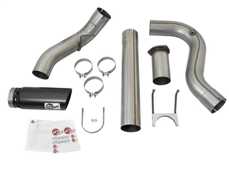 aFe Large Bore-HD 5in DPF Back 409 SS Exhaust System w/Black Tip 2017 Ford Diesel Trucks V8 6.7L(td) thumbnail 6