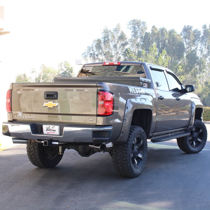 Westin 2014-2018 Chevy Silverado 1500 Crew Cab In-Channel Wind Deflector 4pc - Smoke thumbnail 7