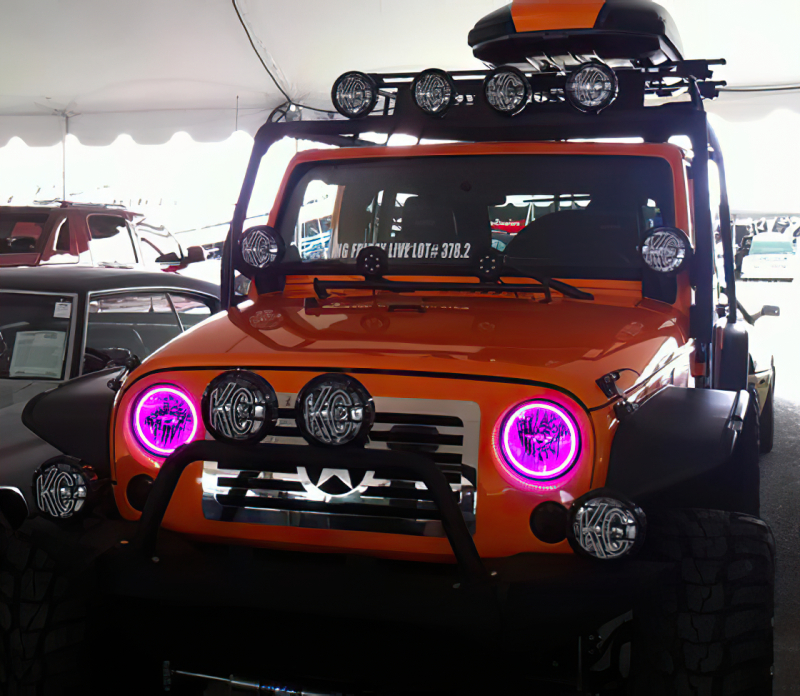Oracle Jeep Wrangler JK 07-17 LED Waterproof Halo Kit - ColorSHIFT thumbnail 8