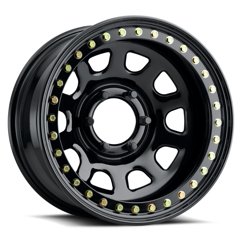 Raceline RT51 Daytona Rock 15x8in/5x114.3 BP/-19mm Offset/83.82mm Bore - Gloss Black Beadlock Wheel thumbnail 7