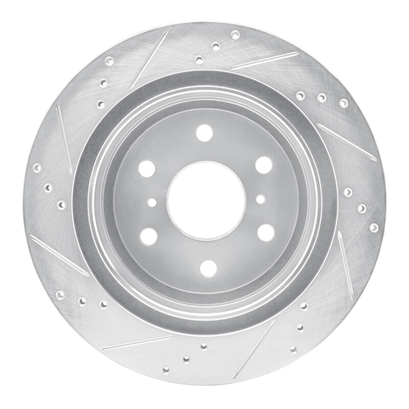 DFC 07-20 Cadillac Escalade Rear Right Drilled & Slotted Silver Brake Rotor thumbnail 3