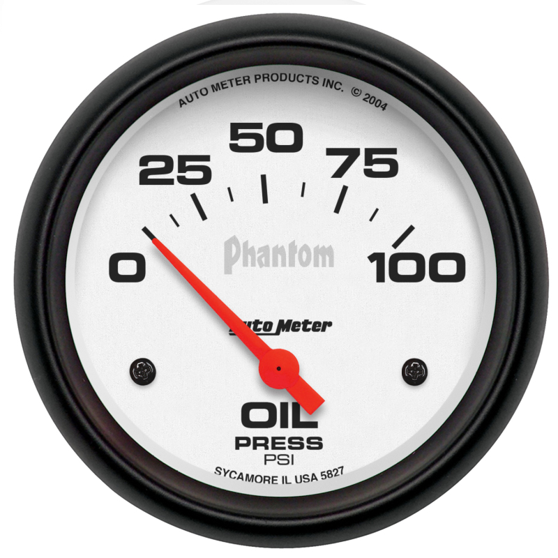 Autometer Phantom 66.7mm 0-100 PSI SSE Oil Pressure Gauge