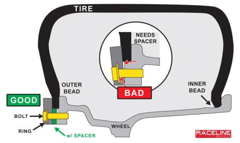 Raceline 38 hole Beadlock Spacer Kit 1/8in - 4 Piece thumbnail 3