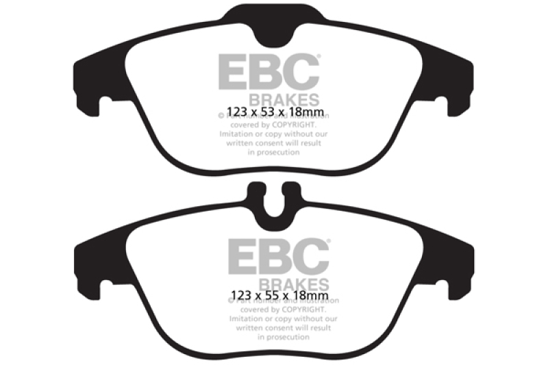 EBC 13-16 Mercedes-Benz GLK250 2.1 Twin TD Greenstuff Rear Brake Pads thumbnail 3