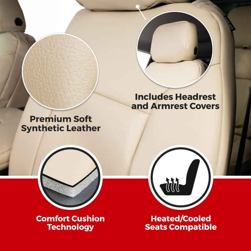 Covercraft 2025 Ford Explorer Leatherette Precision Fit Custom 2nd Row Seat Covers - Black