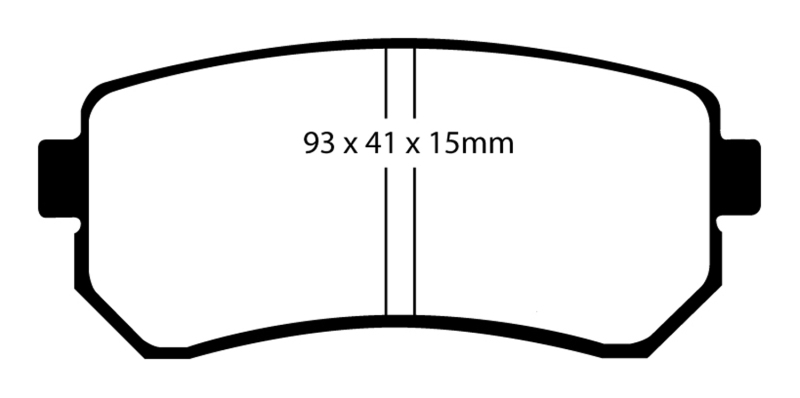 EBC 09-12 Hyundai Elantra 2.0 Touring Yellowstuff Rear Brake Pads thumbnail 2