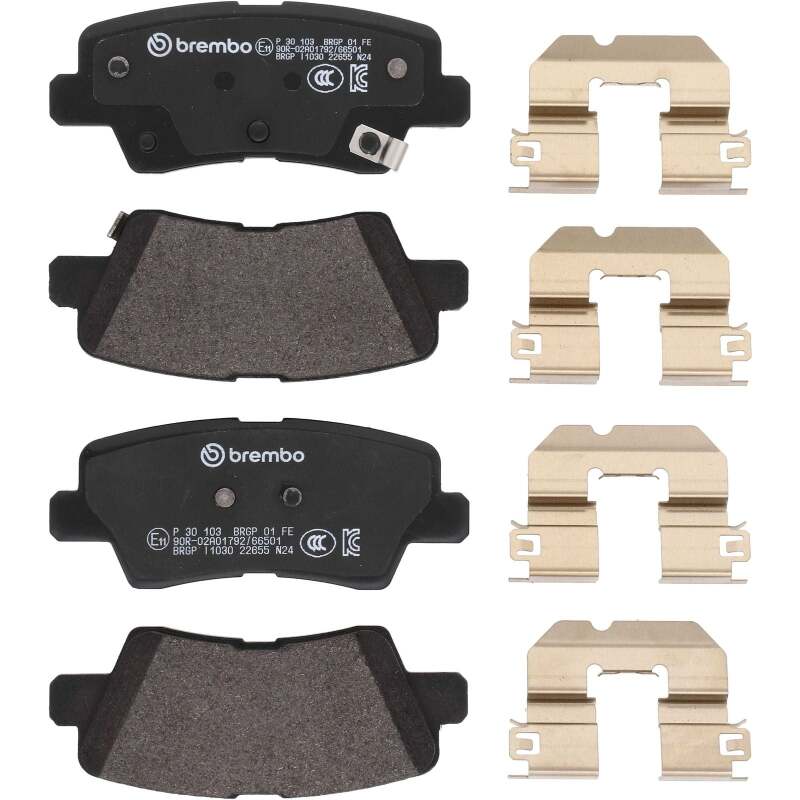 Brembo OE 21-22 Hyundai Accent/19-24 Nexo/2016 Sonata/2019 Sonata PRIME Low-Met Brake Pad - Rear thumbnail 2