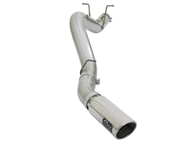 aFe ATLAS 5in DPF-Back Aluminized Steel Exhaust System w/Polished Tips 2017 GM Duramax 6.6L (td) L5P thumbnail 2