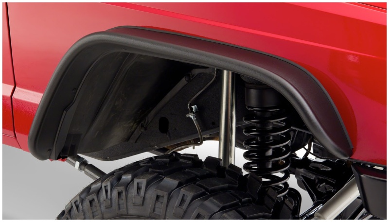 84-01 Jeep Cherokee Flat Style Flares 2pc - Black - Image 3