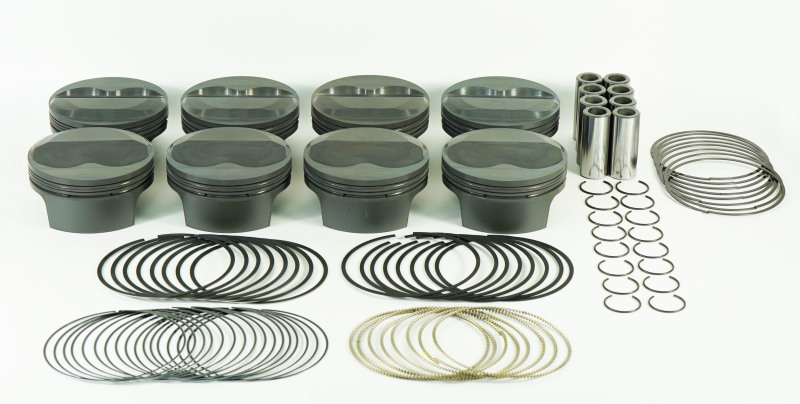 Mahle MS Piston Set SBC 414ci 4.125in Bore 3.875in Stroke 6.0in Rod .927 Pin 4cc 13.3 CR Set of 8 thumbnail 2