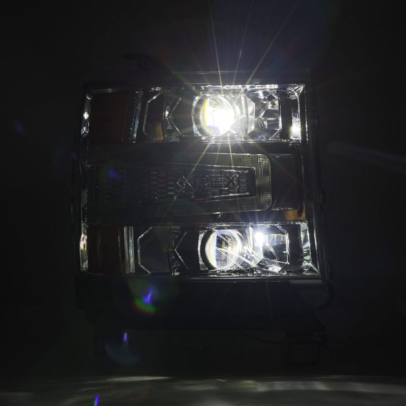 AlphaRex 16-18 Chevy 1500HD LUXX LED Proj Headlights Chrome w/Seq Actv Lgt / Seq Sig (Req PN 810023) thumbnail 5