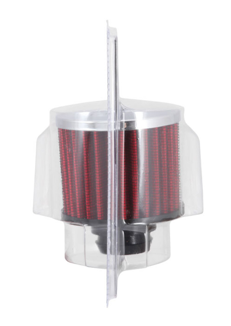K&N Rubber Base Chrome Top Push-In Crankcase Vent Filter 3in OD x 2-1/2in H. thumbnail 3