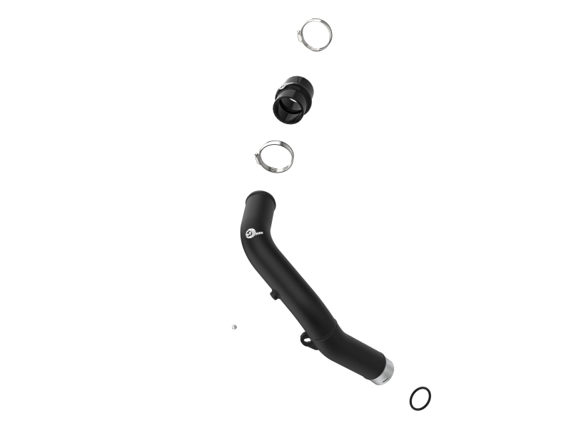 BladeRunner 2-1/2 IN Aluminum Hot Charge Pipe Black
