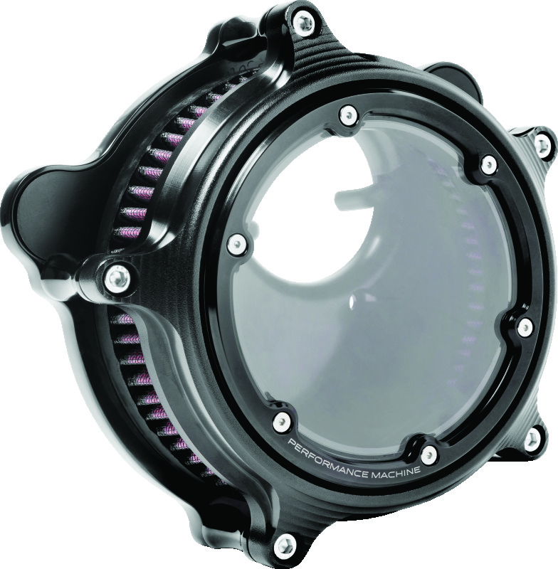 Performance Machine Vision Air Cleaner W/Bezel - Black Ops