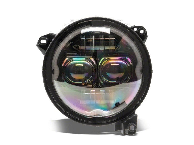 Raxiom 18-23 Jeep Wrangler JL Axial Series 9-In Angel Eye LED Headlights- Black Housing (Clear Lens) thumbnail 5