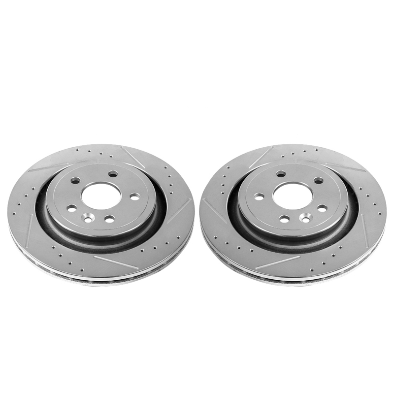 Power Stop 11-18 Volvo S60 Rear Evolution Drilled & Slotted Rotors - Pair