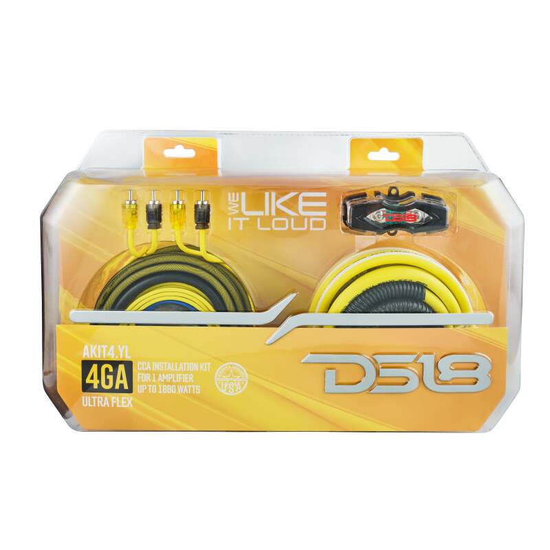 DS18 4-GA Amplifier Install Kit Advance- Yellow thumbnail 2
