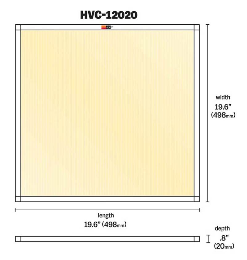 K&N HVAC Filter - 20 x 20 x 1 thumbnail 3