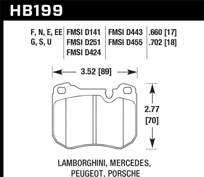 HAWK ER-1 Brake Pad Sets