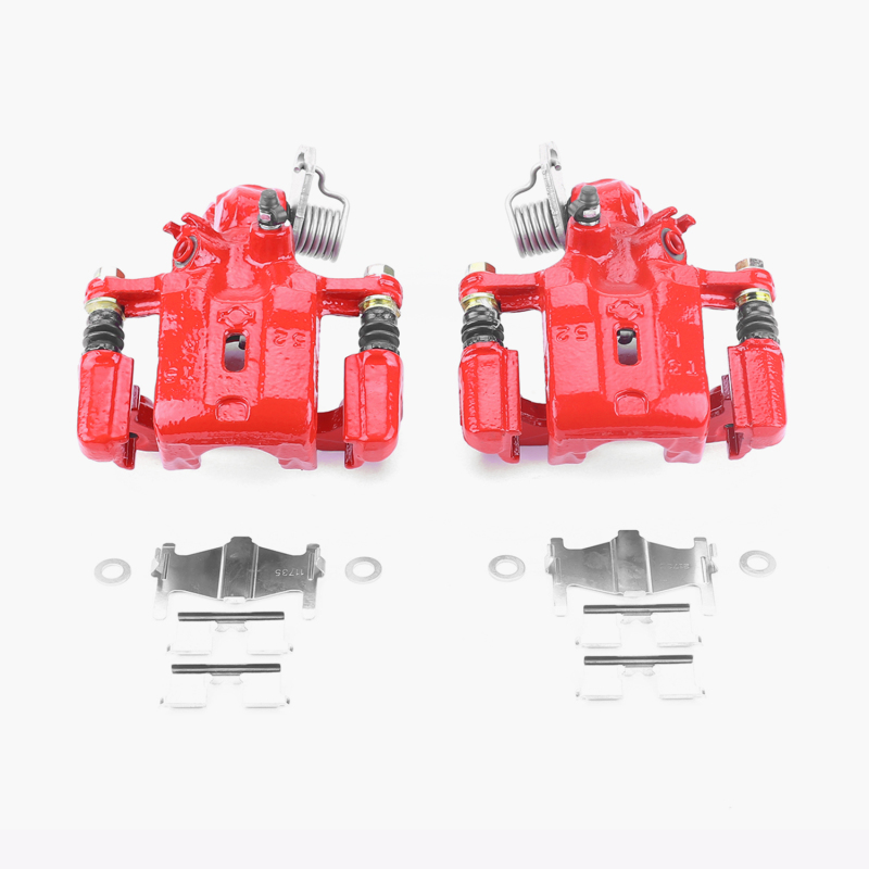 Power Stop 99-01 Infiniti G20 Rear Red Calipers w/Brackets - Pair thumbnail 2