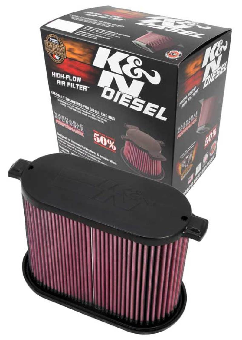 K&N 08-10 Ford F250 Super Duty 6.4L Drop In Air Filter thumbnail 4