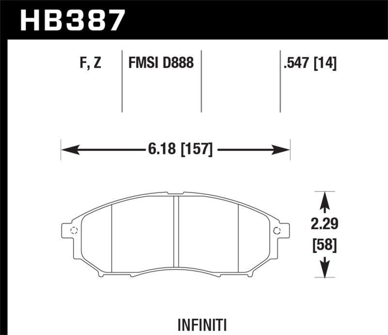 Hawk Performance Talon Brake Rotor and Pad Kits HKC4909.387Z Rotors/Pads, Drilled/Slotted, Black Geomet Coated Rotors, Ceramic Pads, Front, Infiniti, Nissan, Kit thumbnail 7