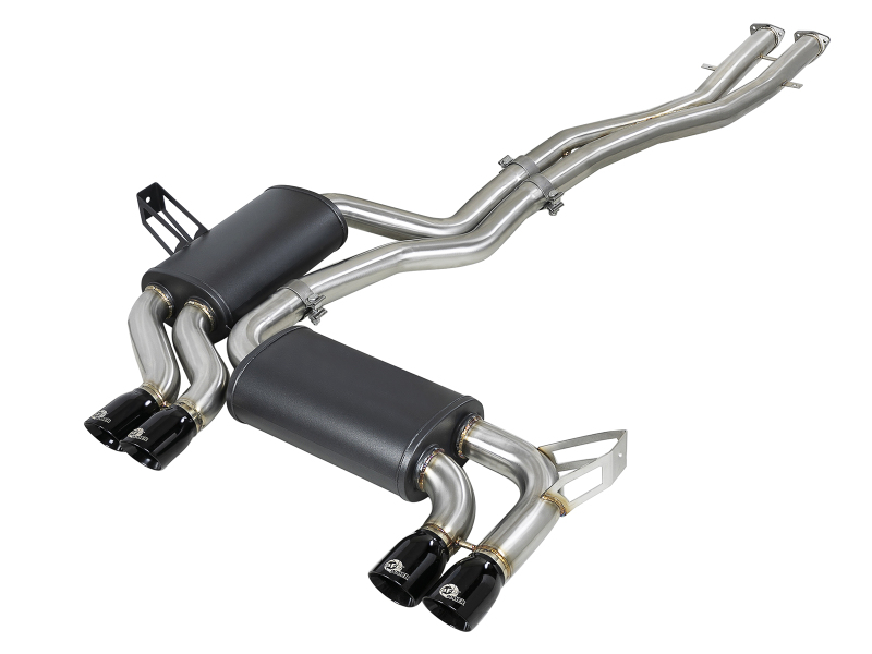 aFe MACH ForceXP 2.5 IN 304 Stainless Steel Cat-Back Exhaust System w/ Black Tips 01-06 BMW M3 (E46) thumbnail 2