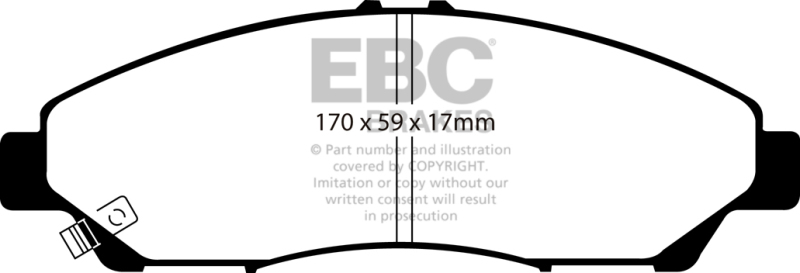 EBC 07-13 Acura MDX 3.7 Greenstuff Front Brake Pads thumbnail 4