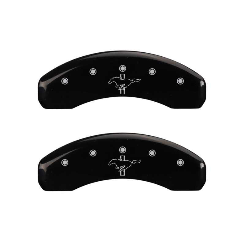 MGP 4 Caliper Covers Engraved Front 2015/Mustang Engraved Rear 2015/Bar & Pony Black finish slvr ch thumbnail 7
