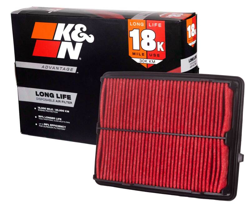 K&N Advantage Air Filter 18K Miles Honda Avancier L4-2.0L F/I 2016-2026 thumbnail 3