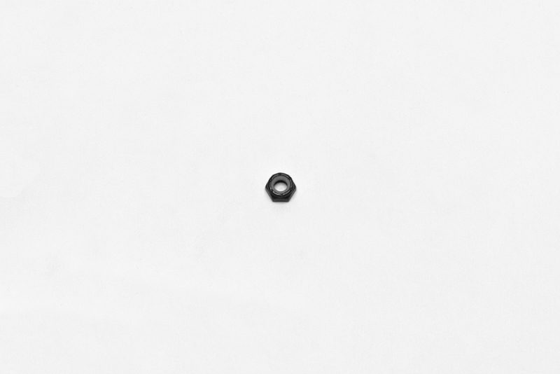 Wilwood nut 1/4-28 thin nylock 7/16 hex black zinc