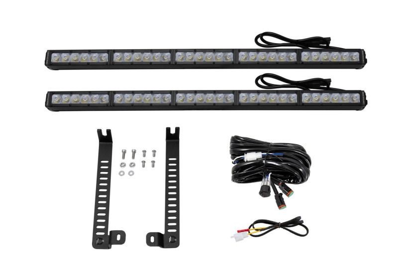 Diode Dynamics 14-19 Toyota 4Runner SS30 Dual Stealth Lightbar Kit - White Driving thumbnail 2