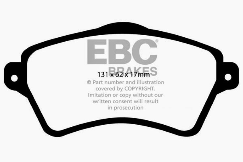 EBC 01-05 Land Rover Freelander 2.5 Greenstuff Front Brake Pads thumbnail 3