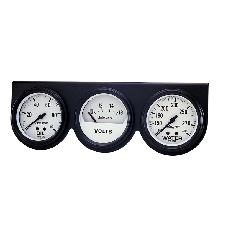 Autometer AutoGage 2-5/8in 0-100 PSI Oil Press/ 16 Volt / 280 Deg Water Temp thumbnail 2