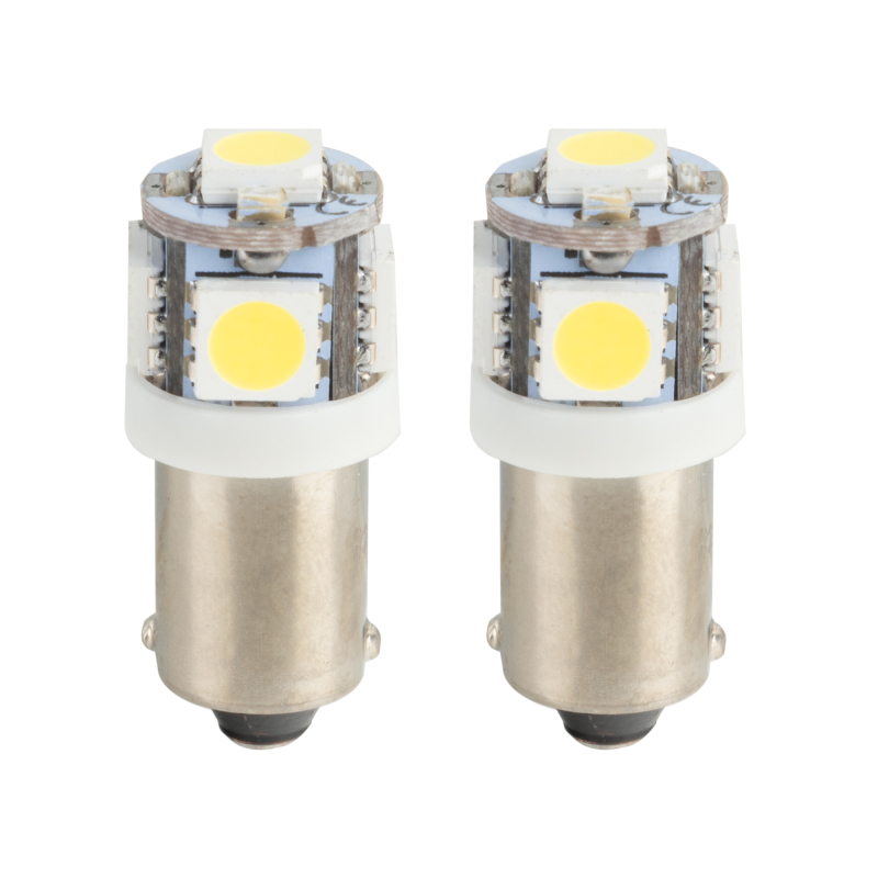 Oracle BA9S 5 LED 3 Chip Bayonet Bulbs (Pair) - White thumbnail 6