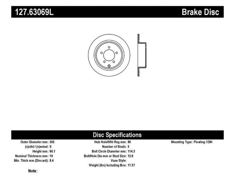 StopTech Slotted & Drilled Sport Brake Rotor thumbnail 2