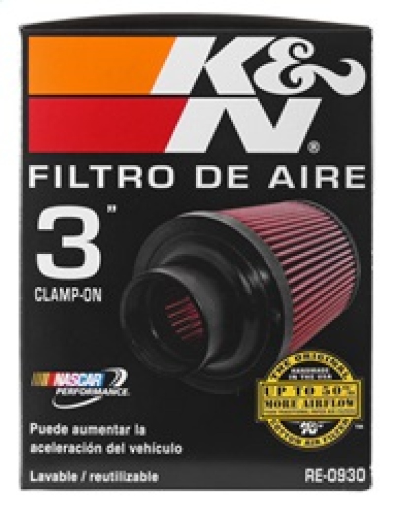 K&N Universal Rubber Filter - Round Tapered 6in Base OD x 3in Flange ID x 6in H thumbnail 9