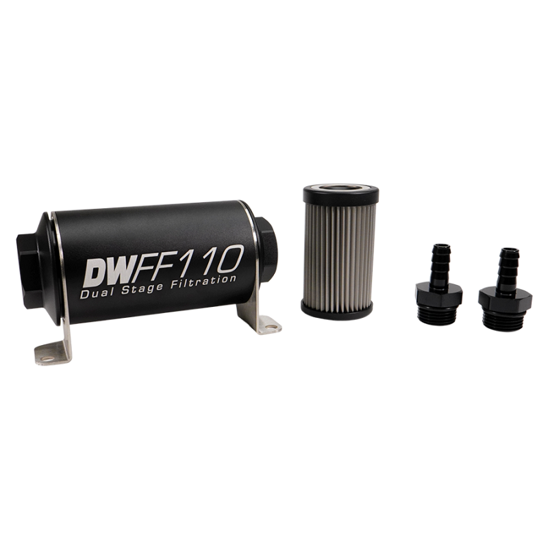 3/8 in, 5 micron, 110mm In-line fuel filter kit